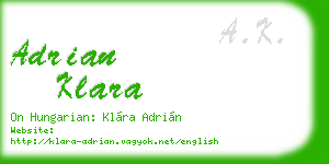 adrian klara business card